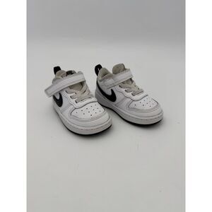 Nike Court Borough Low 2 White Black‎ BQ5453-104 Toddler Size 5C